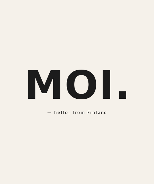 MOI Finnish hello minimalist t-shirt design
