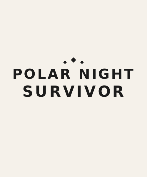 Polar Night Survivor Nordic winter t-shirt design