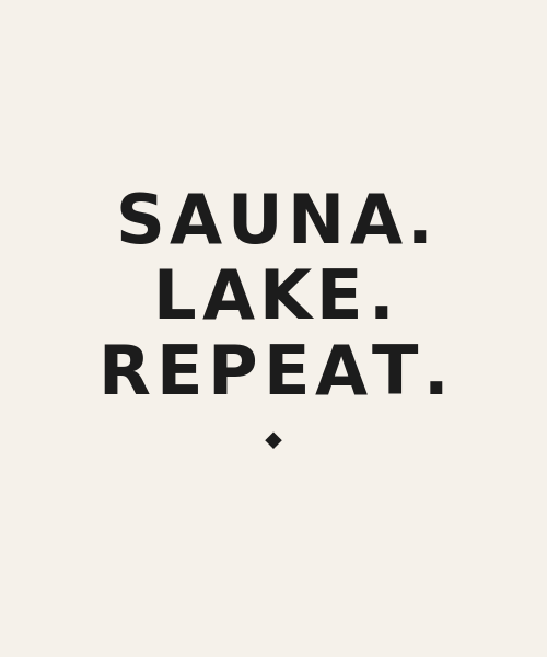 Sauna Lake Repeat Finnish t-shirt design